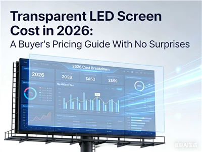 Costo de la pantalla LED transparente en 2026 Una guía de precios para el com...