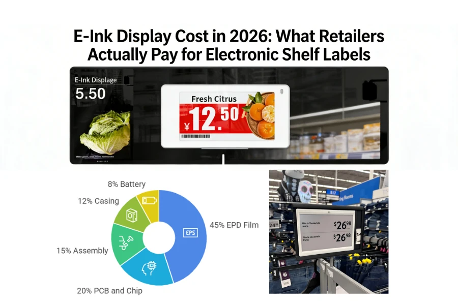 E-Costo de visualización de tinta electrónica en 2026: lo que los minoristas ...